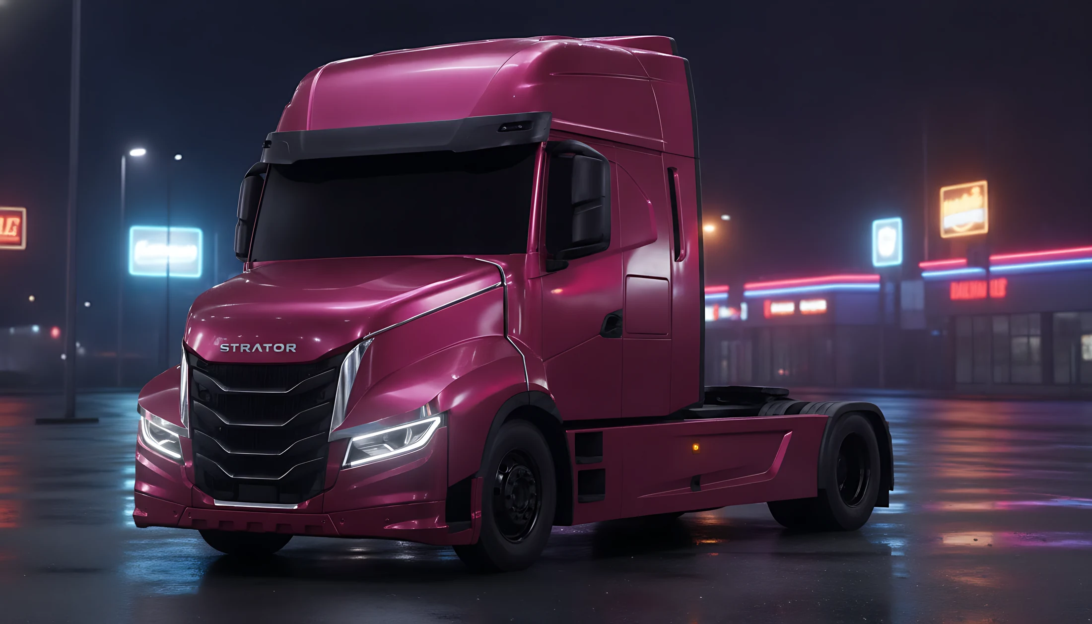 Voorbeeld: IVECO Strator 4x2 Magenta metallic