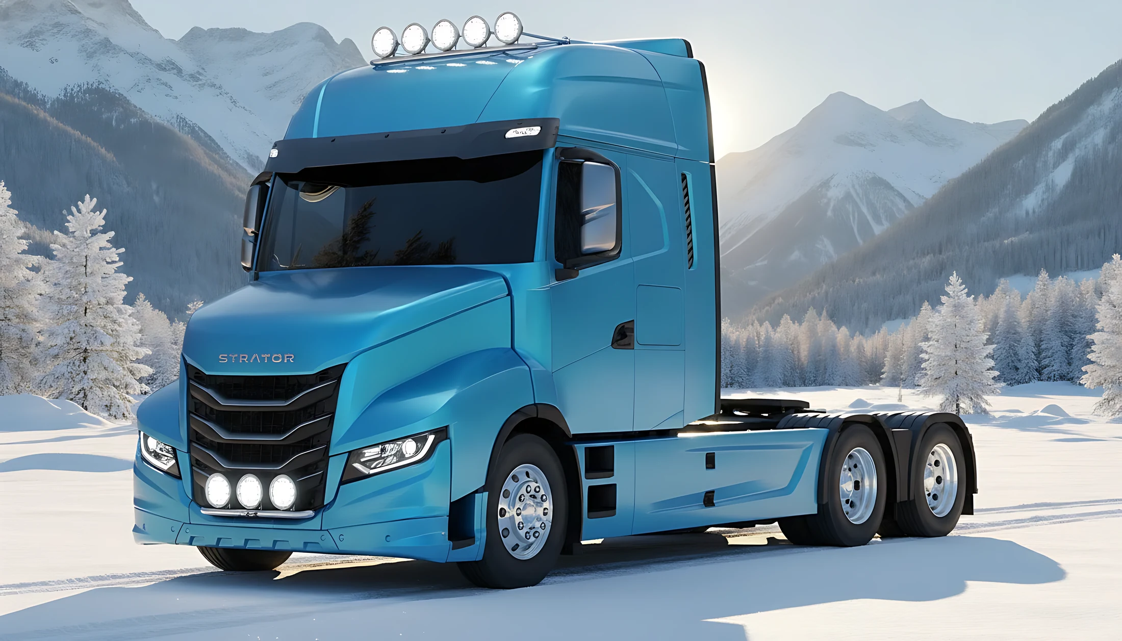 Voorbeeld: IVECO Strator 6x4 IJsblauw metallic